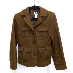 Gap Brown Wool Coat Size XS